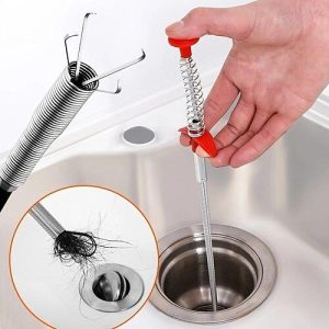 Drain cleaning pipe, Clog remover cleaning household for kitchen bending sink tool.