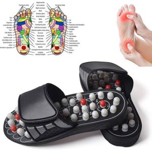Foot Massage Slippers Shoes - Black